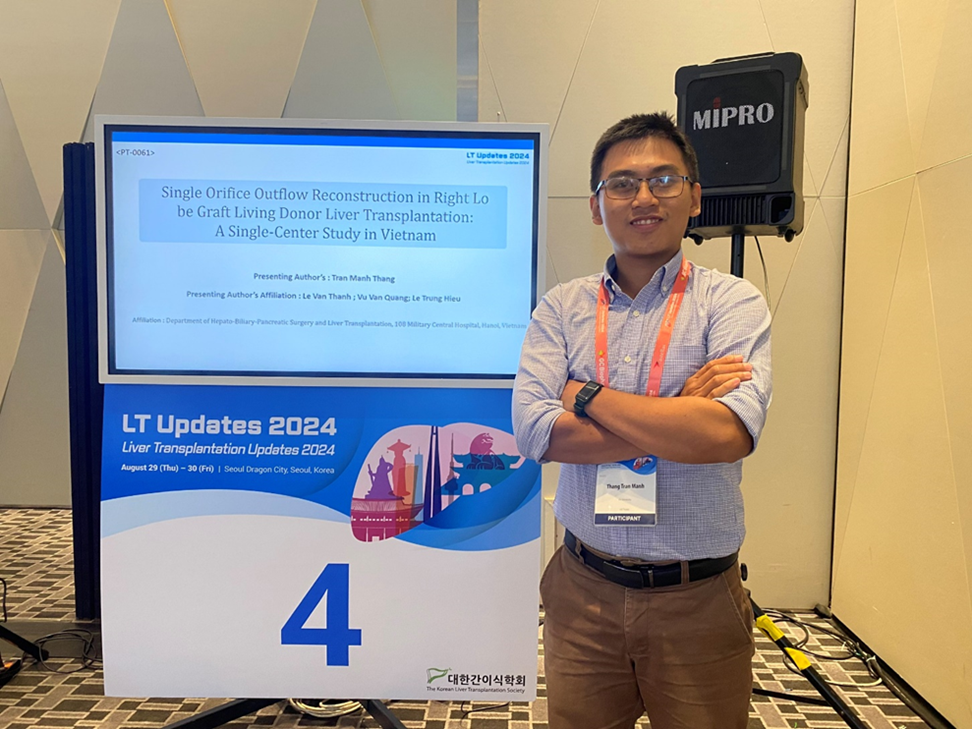 VinUni General Surgery Resident Reported in the International Congress in Korea on Liver Transplantation